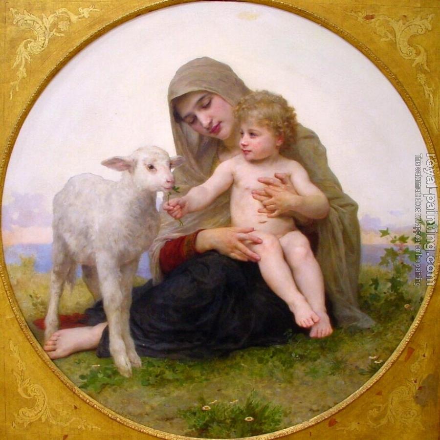 William-Adolphe Bouguereau : La Vierge a L'agneau , Virgin and Lamb